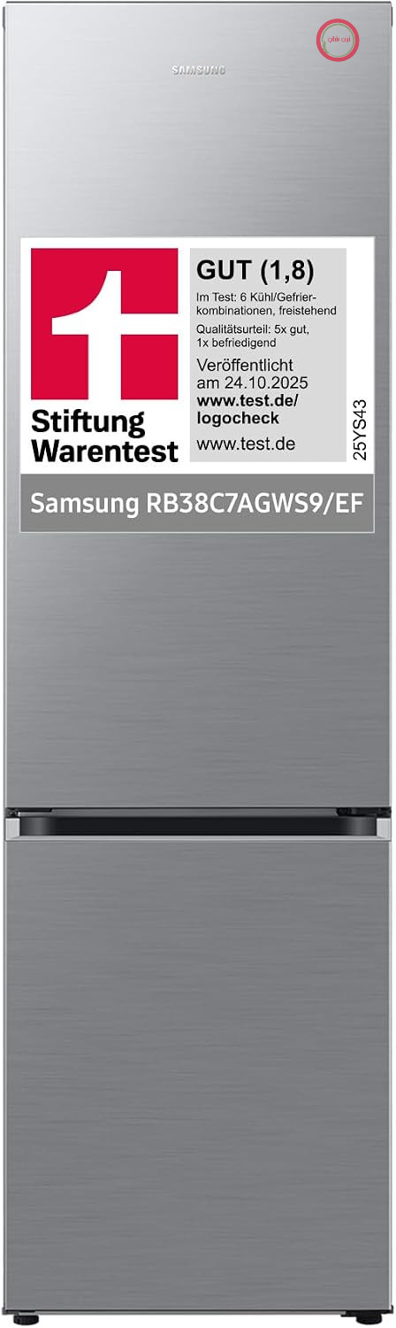یخچال فریزر ترکیبی سامسونگ مدل RB38C7AGWS9/EF، 203 سانتی‌متر، 387 فوت