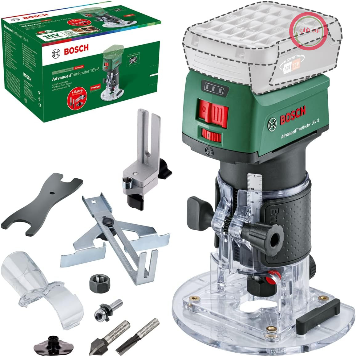 اورفرز و لبه‌زن شارژی بوش آلمان Bosch مدل AdvancedTrimRouter 18V - 8