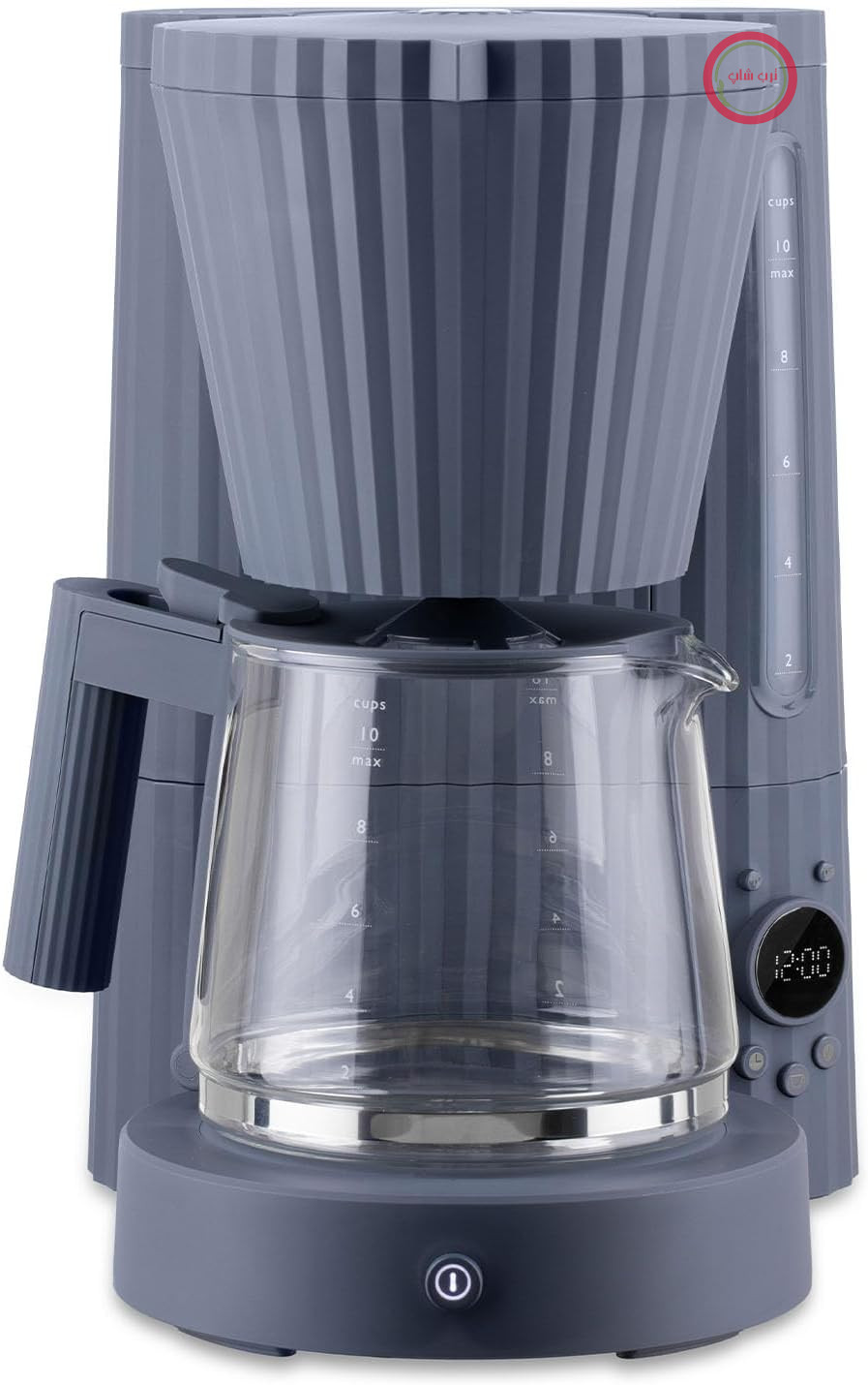دستگاه قهوه ساز فیلتردار Alessi Plissé MDL14 G - طرح دار، عملکرد شروع خودکار، ساخته شده از رزین ترموپلاستیک، دوشاخه اروپایی، 1100 وات، 150 سانتی متر مکعب، خاکستری