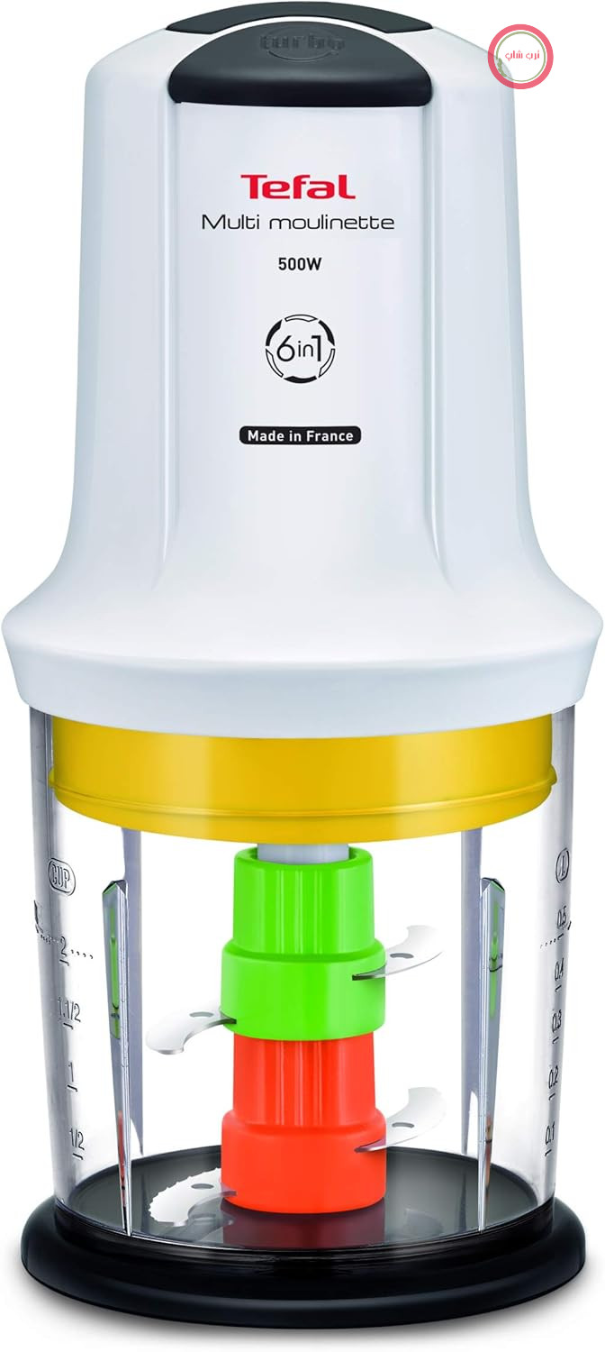 خردکن برقی Tefal MQ7231 0.5 لیتر، مشکی، شفاف، سفید، 500 وات - خردکن برقی مواد غذایی