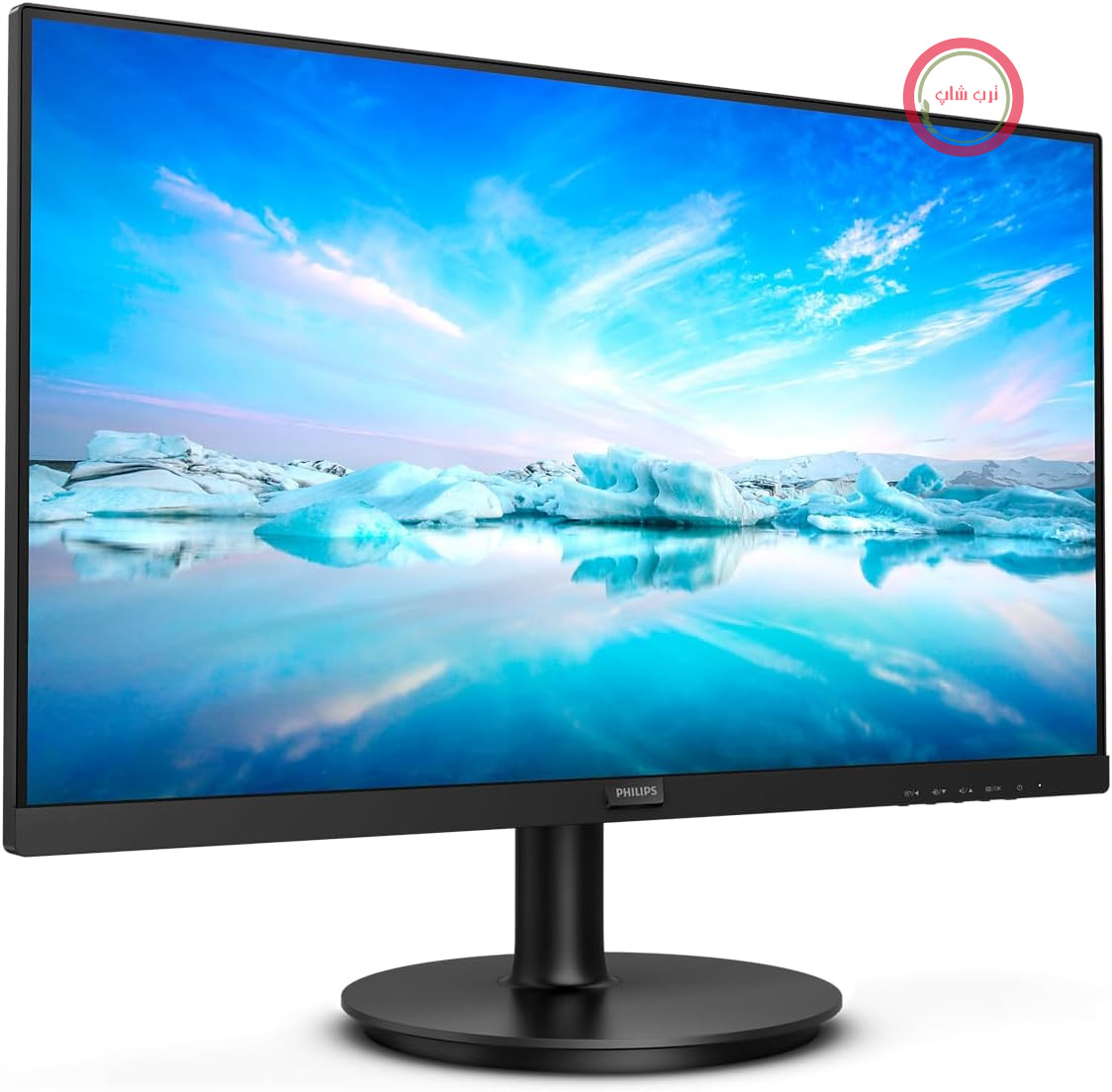 فیلیپس 241V8LAB - مانیتور 24 اینچی فول اچ‌دی، بلندگوهای داخلی، بدون سوسو زدن (1920x1080، 100 هرتز، VGA، HDMI) مشکی