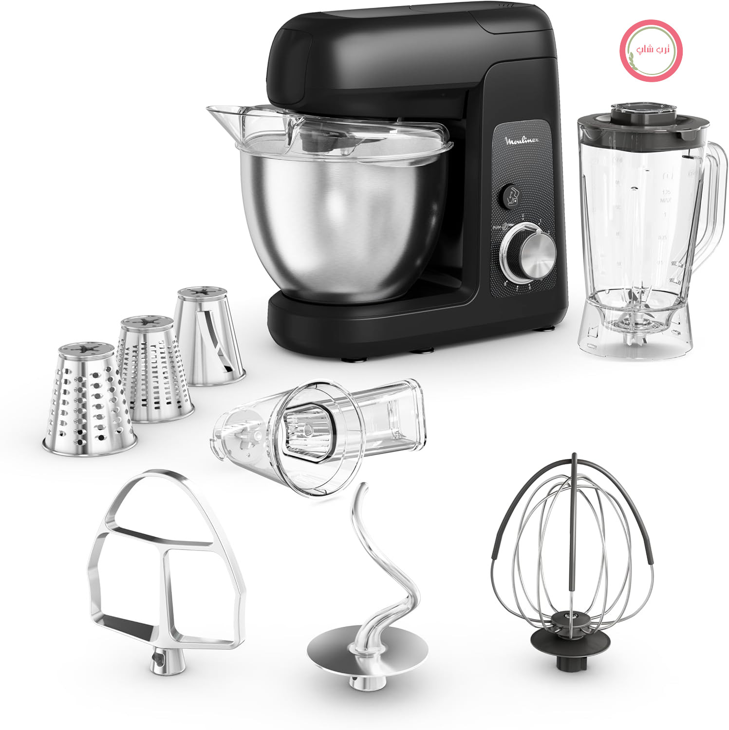 غذا ساز ماشین آشپزخانه مولینکس فرانسه Moulinex مدل QA522810 – قدرت ۱۱۰۰ وات، حرکت سیاره‌ای