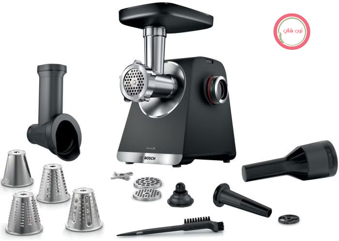 چرخ گوشت بوش سری 6 مدل MFWS640B، 500 وات، 3.5 کیلوگرم در دقیقه، 3 خردکن، مشکی