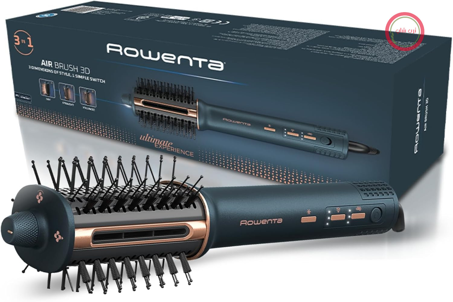 برس هوای گرم روونتا آلمان Rowenta 3D برس هوای گرم 3 در 1، تعویض آسان UB9720