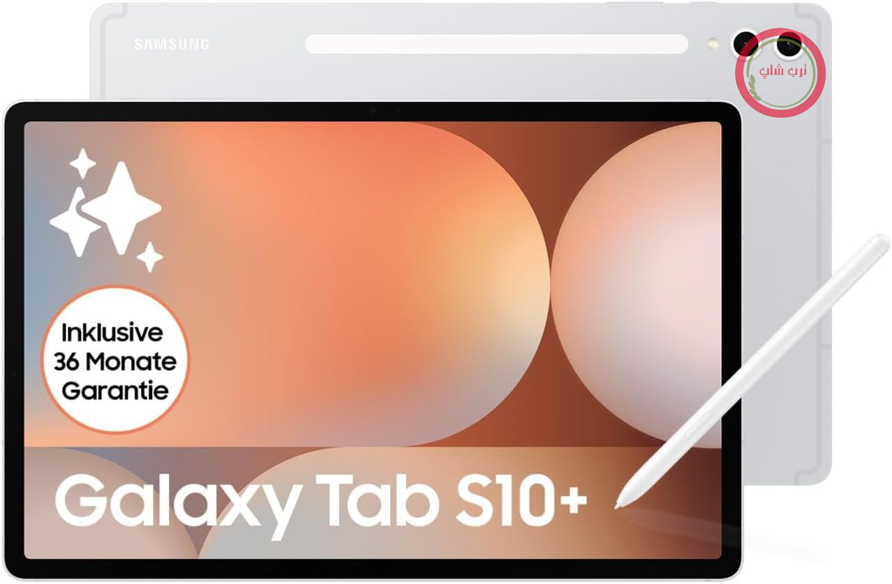 تبلت سامسونگ گلکسی تب S10+ AI، تبلت اندرویدی، 12 گیگابایت رم، 256 گیگابایت حافظه داخلی، صفحه نمایش AMOLED، پوشش ضد انعکاس، شامل قلم S، وای فای، نقره پلاتینیوم، 36 ماه گارانتی سازنده