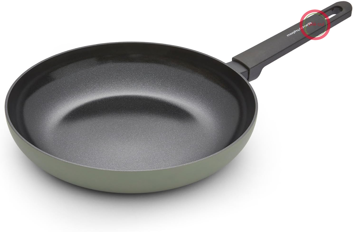 ماهیتابه مورفی ریچاردز انگلستان Morphy Richards آلومینیوم بازیافتی، 28 سانتی‌متر، پوشش سرامیکی نچسب، دسته‌های نرم، مناسب برای فر تا دمای 180 درجه سانتیگراد، مناسب برای انواع اجاق گاز، سبز، 853501