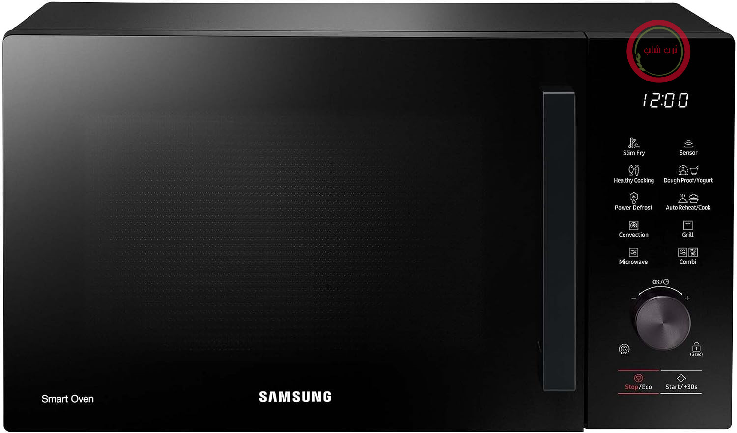 مایکروویو ترکیبی سامسونگ Samsung مدل MC28A5137KK/E1 با گریل و هوای داغ، 900 وات، ظرفیت پخت 28 لیتر، سرخ کردن با هوا، یخ‌زدایی پرقدرت، روکش داخلی لعابی سرامیکی ضد خش، مشکی