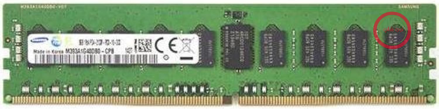 حافظه سرور سامسونگ 8 گیگابایت (1x8 گیگابایت) DDR4 PC4-17000 2133 مگاهرتز ECC رجیستر شده 288 پین 1.2 ولت تک رتبه‌ای مدل M393A1G40DB0-CPB