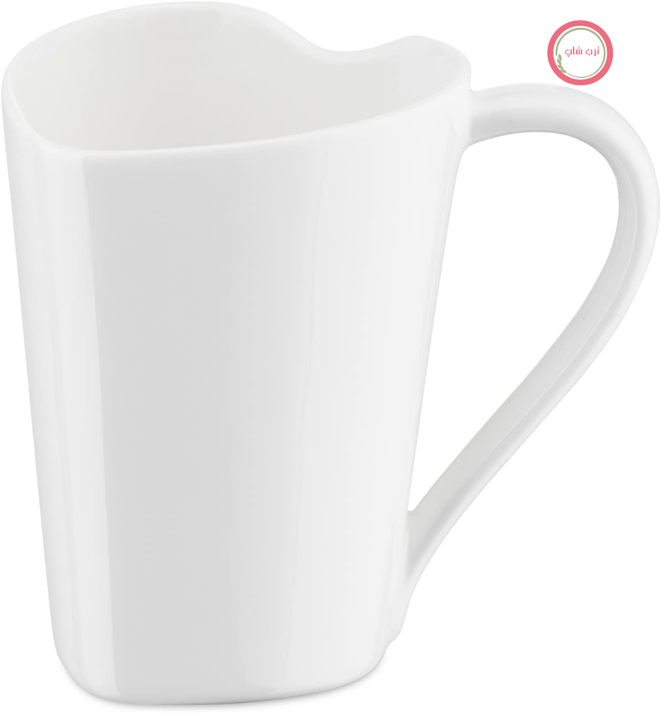 لیوان Alessi به MMI24 - لیوان قلبی شکل ساخته شده از چینی استخوانی، سفید