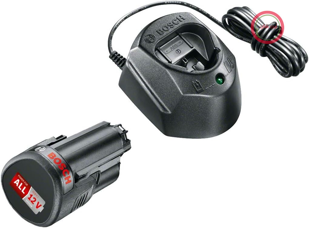 باتری و شارژر 12 ولت بوش آلمان Bosch خانه و باغ، مجموعه استارتر Akku (Akku، سیستم ۱۲ ولت، کارتن)، ۱.۵ آمپر ساعت