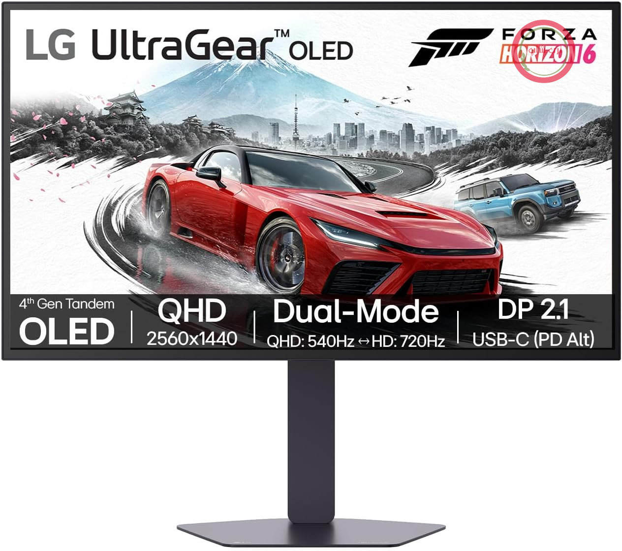 مانیتور گیمینگ ال‌جی LG UltraGear OLED GX7 27GX790B، QHD 1440p، HDR500، DP2.1