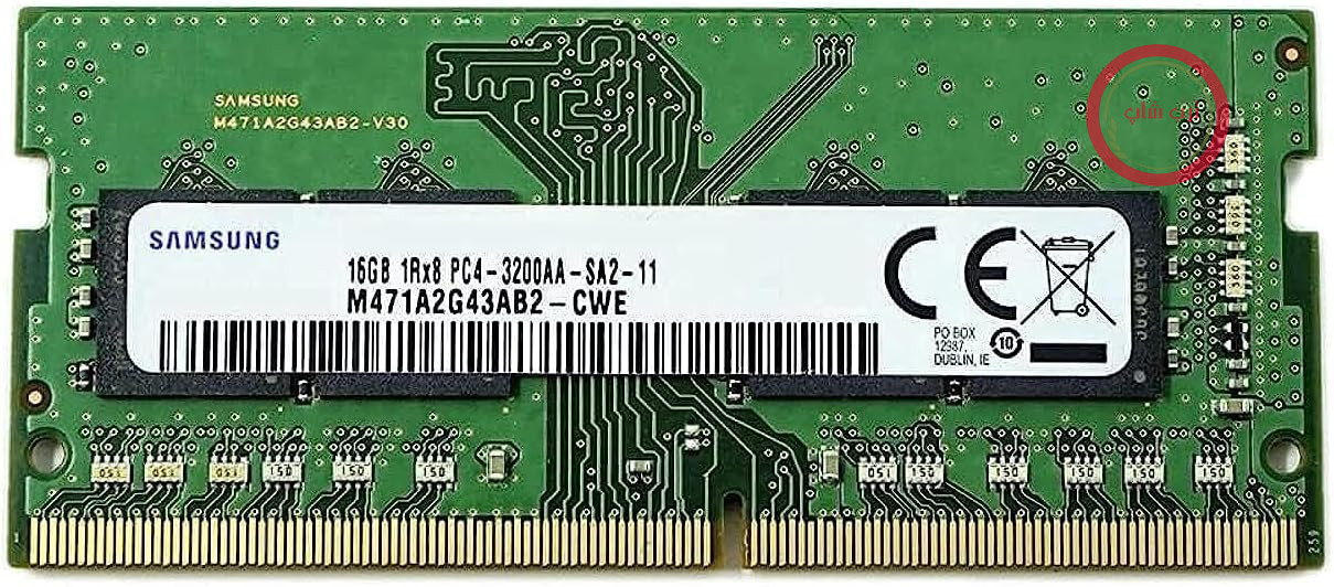 رم لپ تاپ سامسونگ SODIMM 16GB PC4 3200 DDR4 1Rx8 M471A2G43AB2-CWE برای Dell HP Lenovo