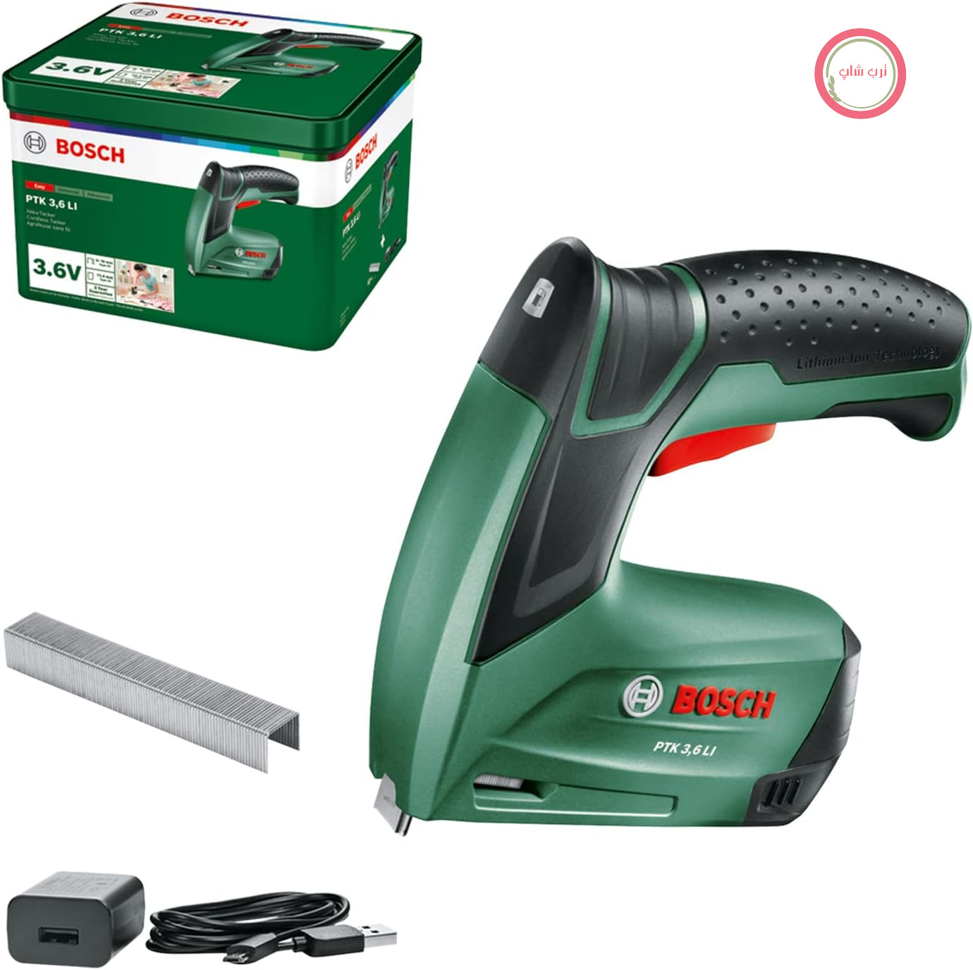 منگنه کوب شارژی بوش آلمان Bosch مدل PTK 3.6 LI (باتری قابل شارژ داخلی، 3.6 ولت، 30 ضربه در دقیقه
