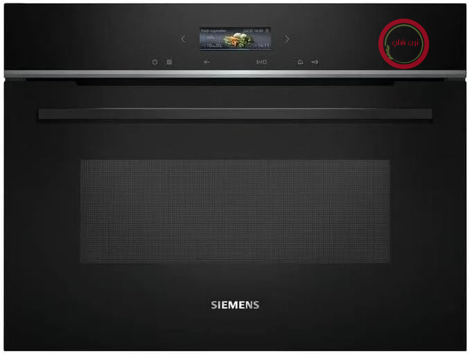 مایکروویو توکار زیمنس CE732GXB1 iQ700، 60 در 45 سانتی‌متر، مشکی، cookControl10 - برنامه‌های خودکار، humidClean Plus - تمیز کردن داخلی، فناوری اینورتر مایکروویو، softClose درب مایکروویو