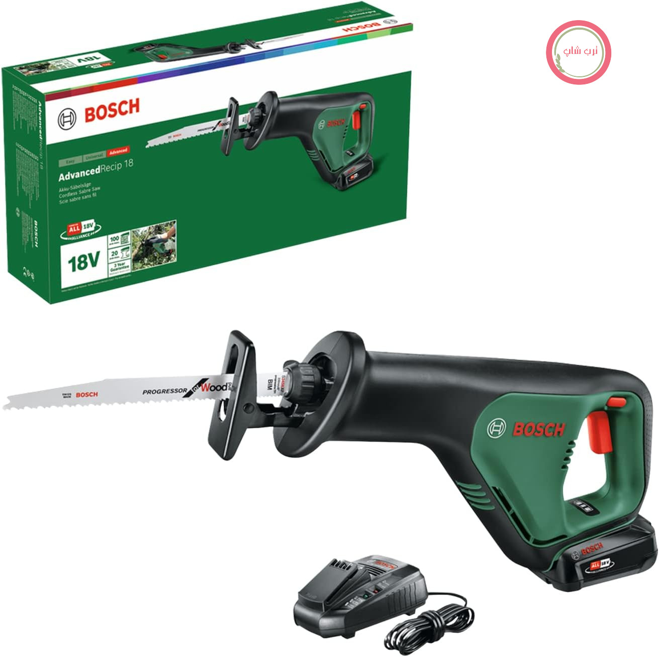 اره افقی بر شارژی بوش آلمان Bosch مدل AdvancedRecip 18 (1 باتری 2.5 آمپر ساعت، سیستم 18 ولت، در جعبه