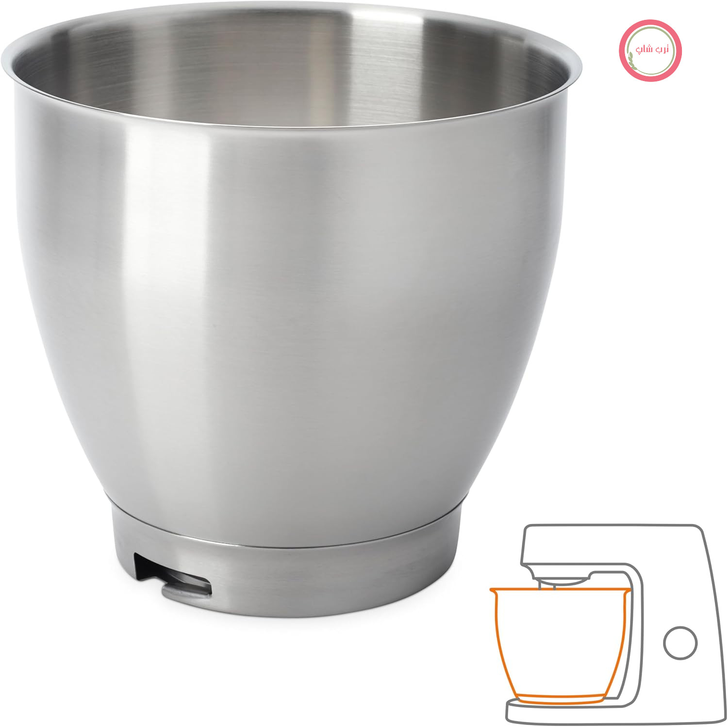 کاسه مخلوط کن کنوود KAT400SS، کاسه استیل ضد زنگ 6.7 لیتری CHEF XL SS BOWL، لوازم جانبی غذاساز، مناسب برای همه غذاسازهای Chef XL سری KVL4000، نقره‌ای