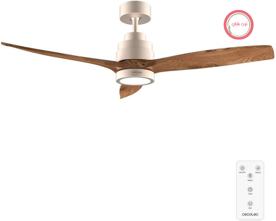 پنکه سقفی چراغ‌دار سکوتک اسپانیا Cecotec Aero 5275، موتور DC چراغ LED، کنترل از راه دور، حالت تابستانه و زمستانه