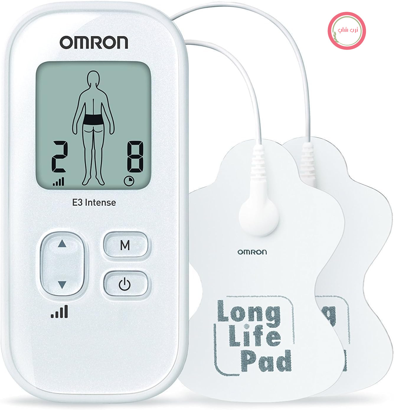 دستگاه تنس امرون ژاپن TENS قابل حمل OMRON E3 Intense برای درمان درد | تسکین درد بدون دارو با 6 برنامه برای کمر، شانه‌ها، مفاصل و عضلات، دستگاه TENS/EMS