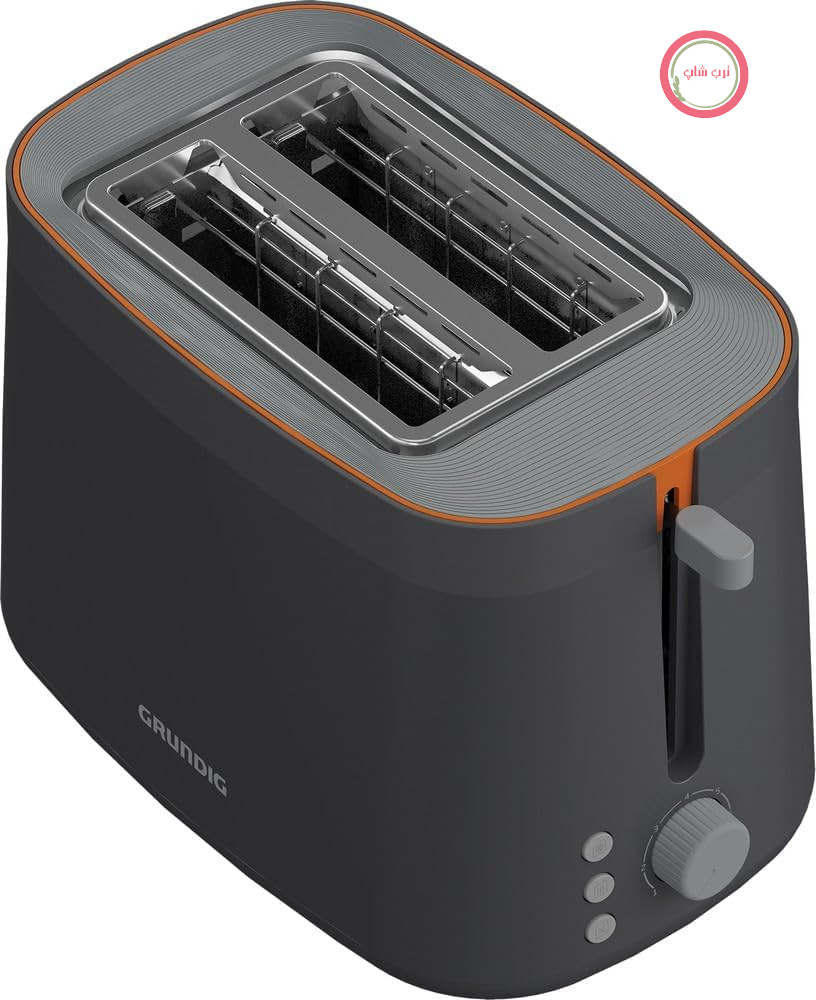 توستر Grundig - TA 5320 - 7 سطح برشته کردن، 2 جایگاه برشته کردن - 800 وات، قابلیت یخ‌زدایی، سینی خرده نان - محفظه استیل ضد زنگ - 20 × 30 × 18 سانتی‌متر - خاکستری/سفالی