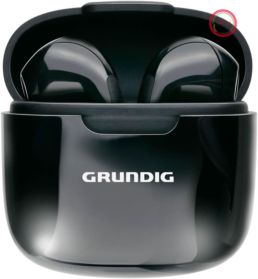 هدفون بلوتوث Grundig – هدفون توگوشی ۲۰۰ میلی‌آمپر ساعتی – هدفون با ۳ ساعت زمان پخش – هدفون بی‌سیم برای تماس هندزفری – شامل قاب شارژ و کابل شارژ USB-C
