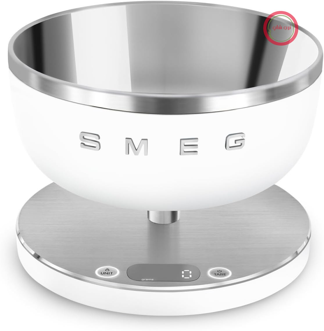 ترازو آشپزخانه دیجیتال اسمگ ایتالیا Smeg مدل KSC01WHMWW سفید ۵ کیلوگرم