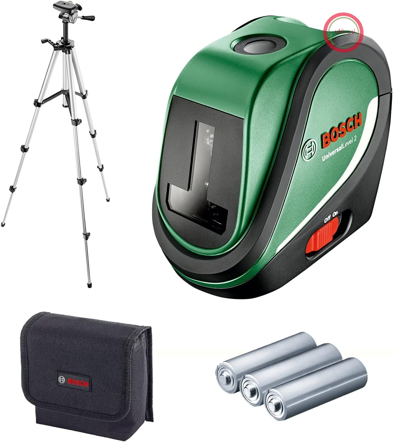 تراز لیزری خط‌کشی بوش آلمان Bosch مدل UniversalLevel 2 (3 عدد باتری قلمی، در کیف نرم)