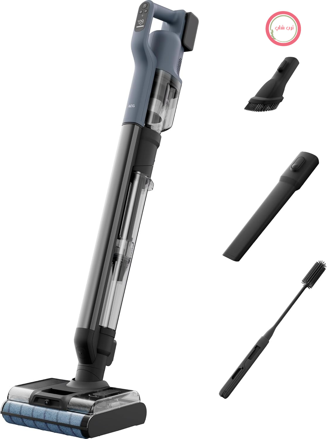 جارو شارژی آاگ آلمان AEG مدل AW82U1DB؛ دوکاره خشک و تر با قابلیت شست‌وشو آبی