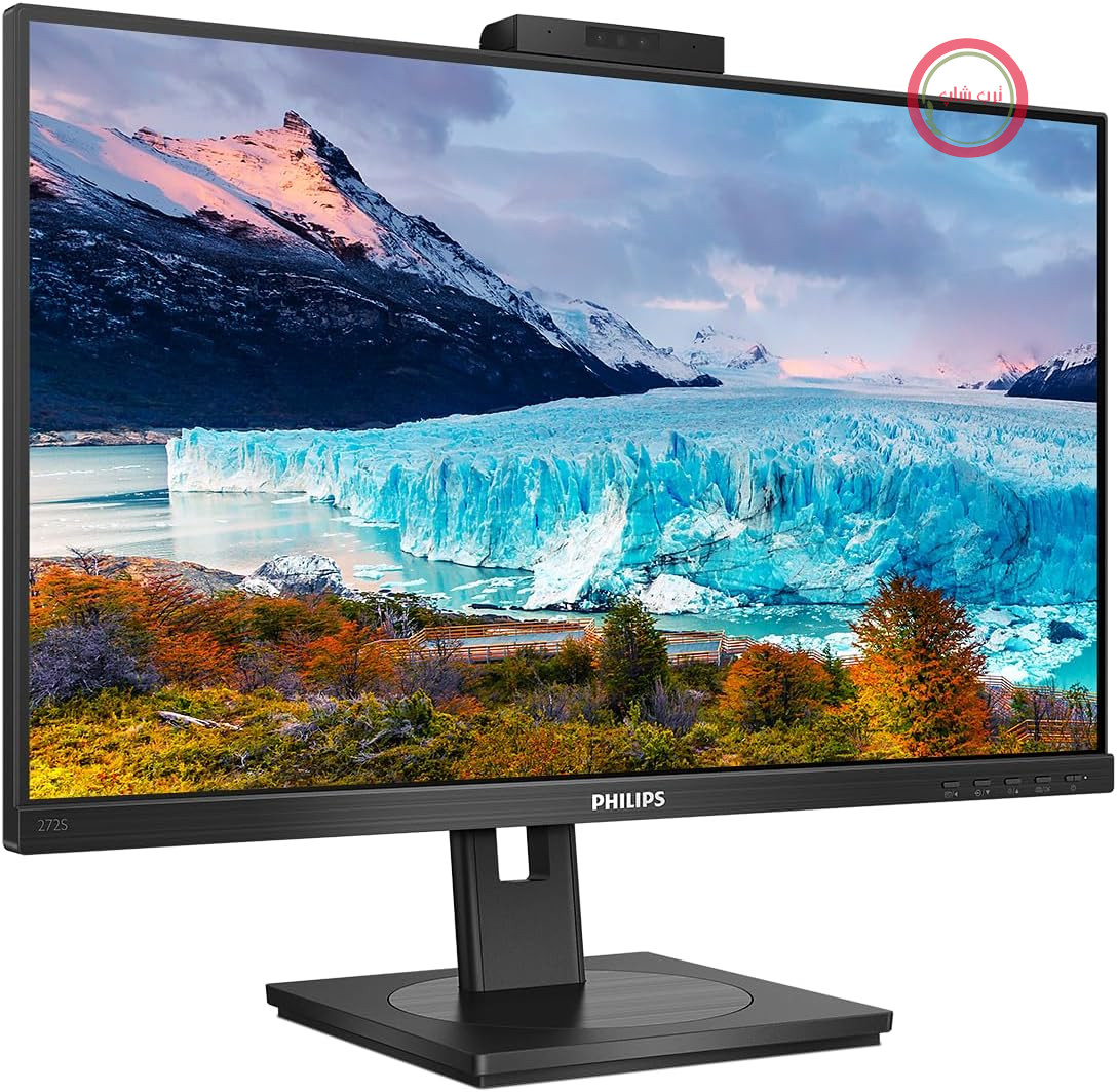 مانیتور فیلیپس 272S1MH - 27 اینچ FHD، وب کم، قابلیت تنظیم ارتفاع، FreeSync (1920x1080، 75 هرتز، VGA، DVI، HDMI، DisplayPort، هاب USB) مشکی
