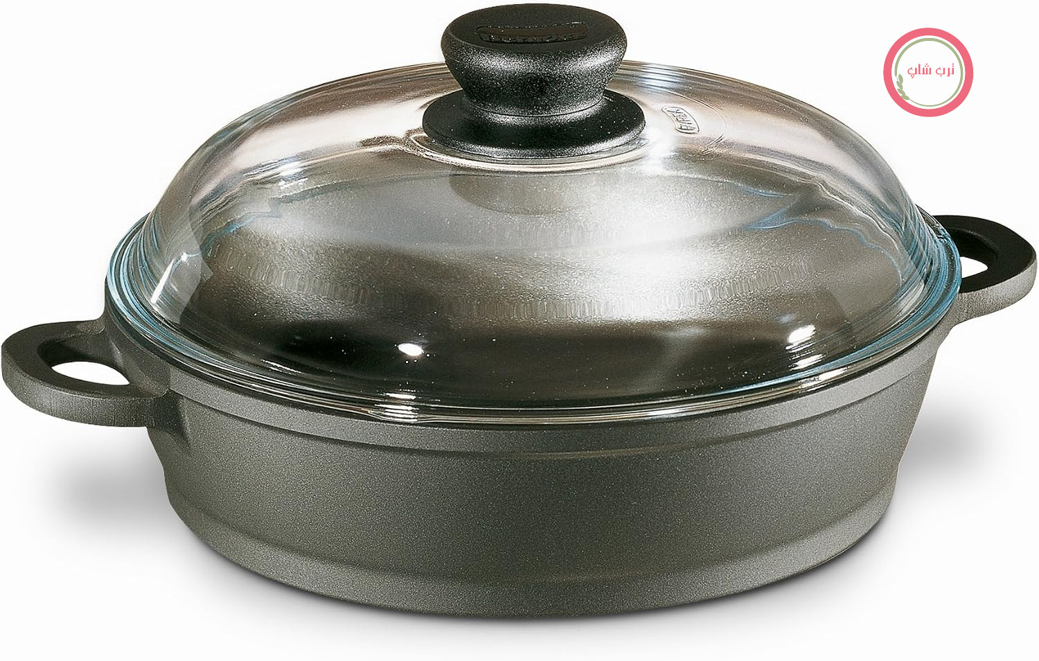 ماهیتابه برندس آلمان بونانزا ۲۴ سانتی‌متری، تابه سرو با روکش و درب نچسب ۳ لایه، آلومینیوم ریخته‌گری مقاوم، روکش نچسب