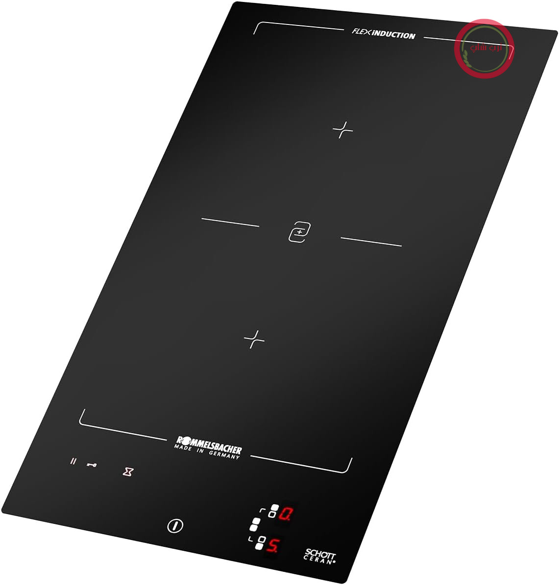 اجاق گاز رومیزی توکار ROMMELSBACHER مدل EBC-V 3510/IN-Induction، ساخت آلمان، کمپینگ، SCHOTT CERAN، مدیریت توان، محدودیت توان انعطاف‌پذیر، برای اینورترها، 9 سطح توان، عملکرد پل