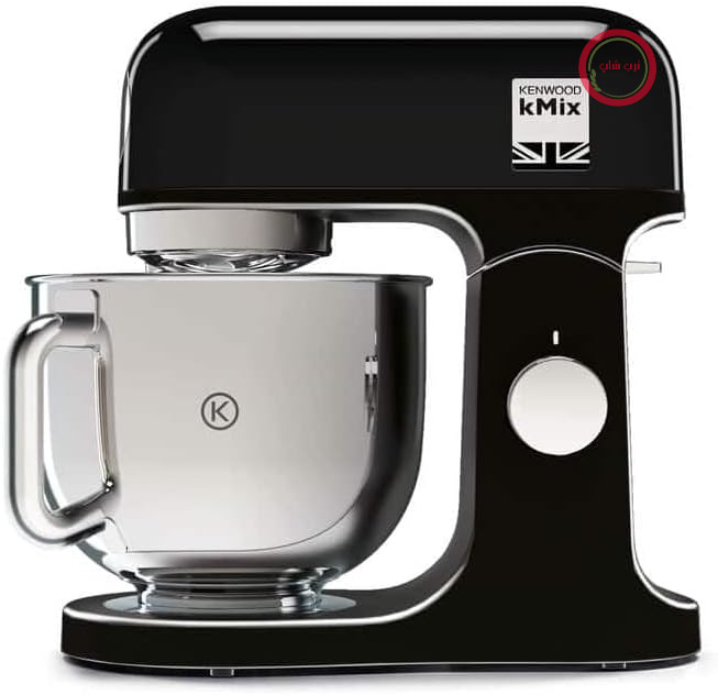 غذاساز کنوود kMix KMX750AB، کاسه استیل ضد زنگ 5 لیتری، سیستم ایمنی استفاده ایمن، بدنه فلزی، 1000 وات، شامل ست شیرینی‌پزی 3 تکه و محافظ پاشش آب، مشکی