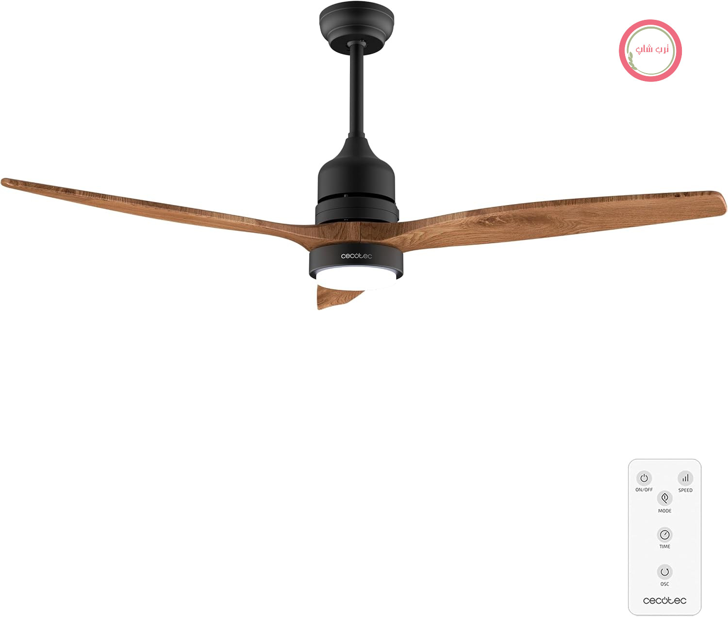 پنکه سقفی چراغ‌دار سکوتک اسپانیا Cecotec Aero 5275، موتور DC چراغ LED، کنترل از راه دور، حالت تابستانه و زمستانه