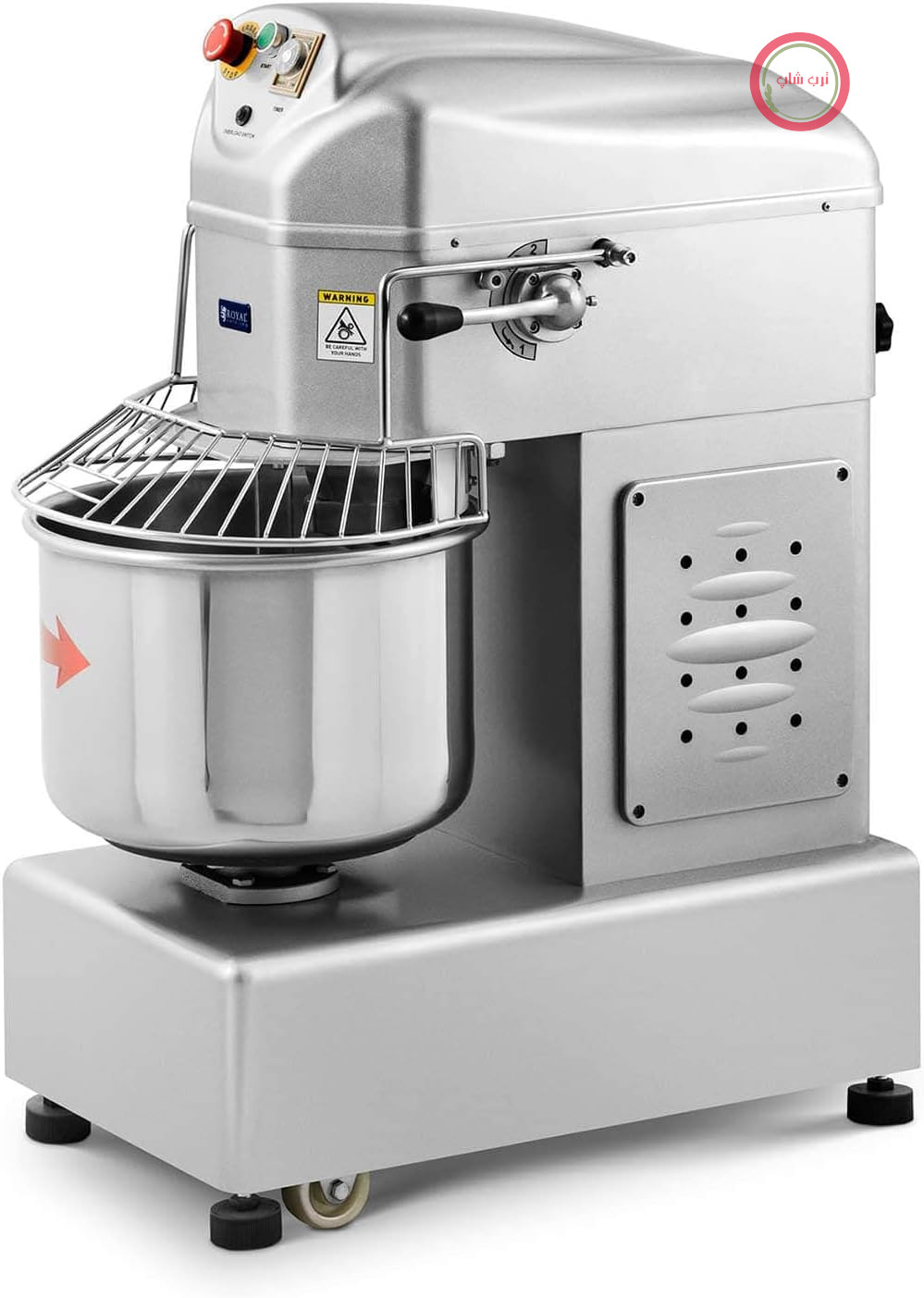 خمیرگیر صنعتی رویال کترینگ آلمان Royal Catering مدل RCPM-30,1BS، ظرفیت ۳۰ لیتر، توان ۲۱۰۰ وات، همزن مارپیچی