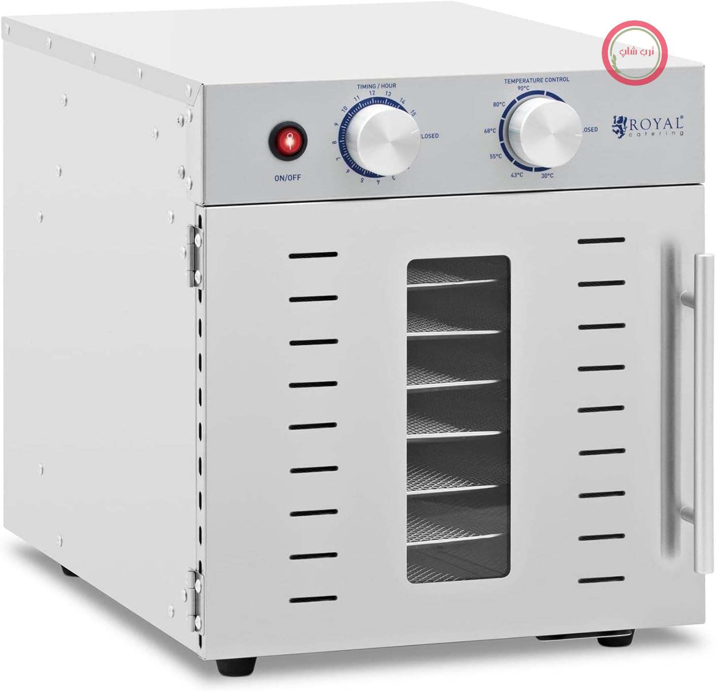 خشک کن میوه صنعتی رویال کترینگ آلمان Royal Catering RCDA-800/23S تعداد 8 سینی، 800 وات