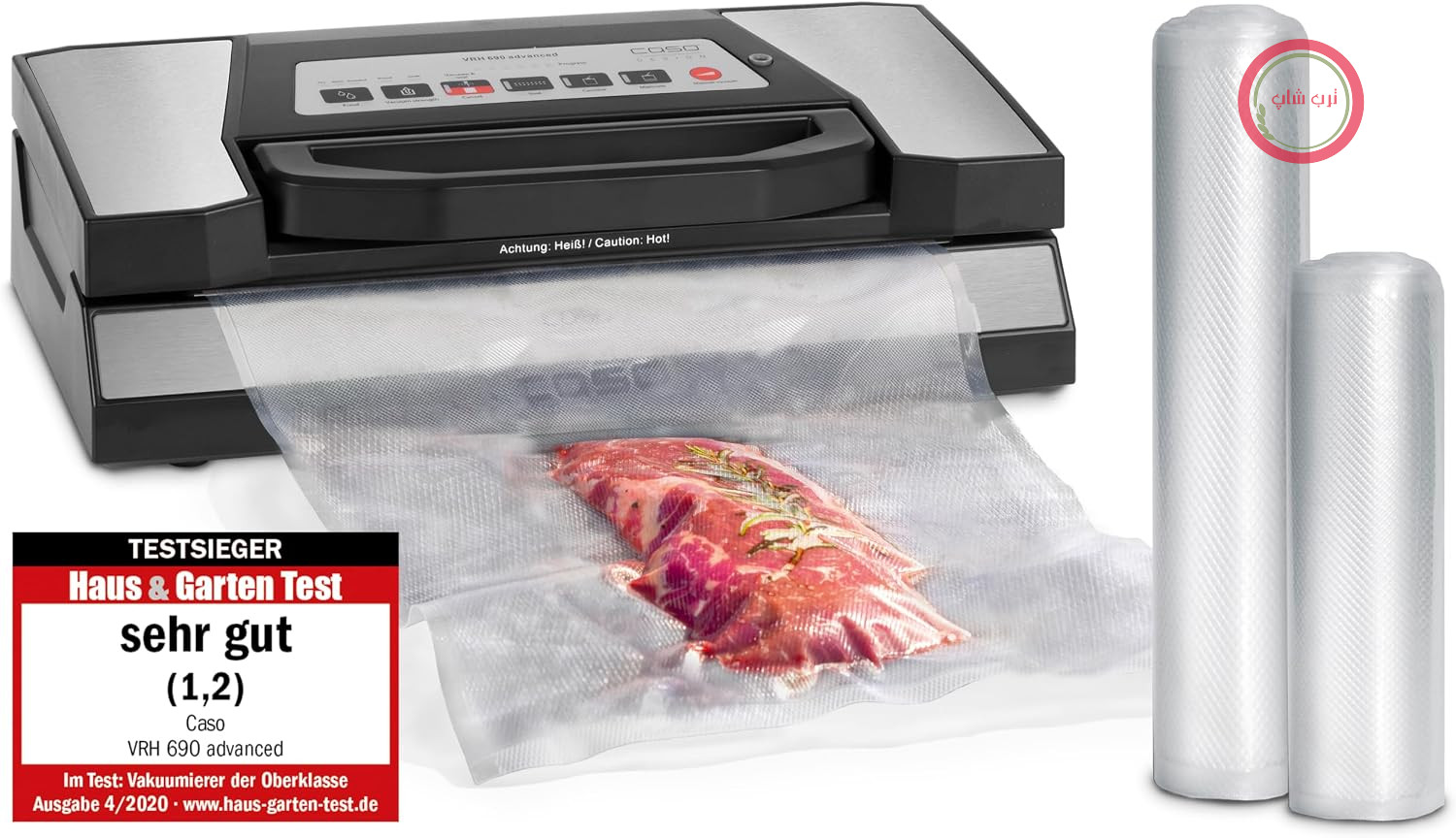 CASO Advanced Vacuum Sealer - دستگاه آب بندی فیلم - ماندگاری مواد غذایی خود را افزایش دهید - ایده آل برای