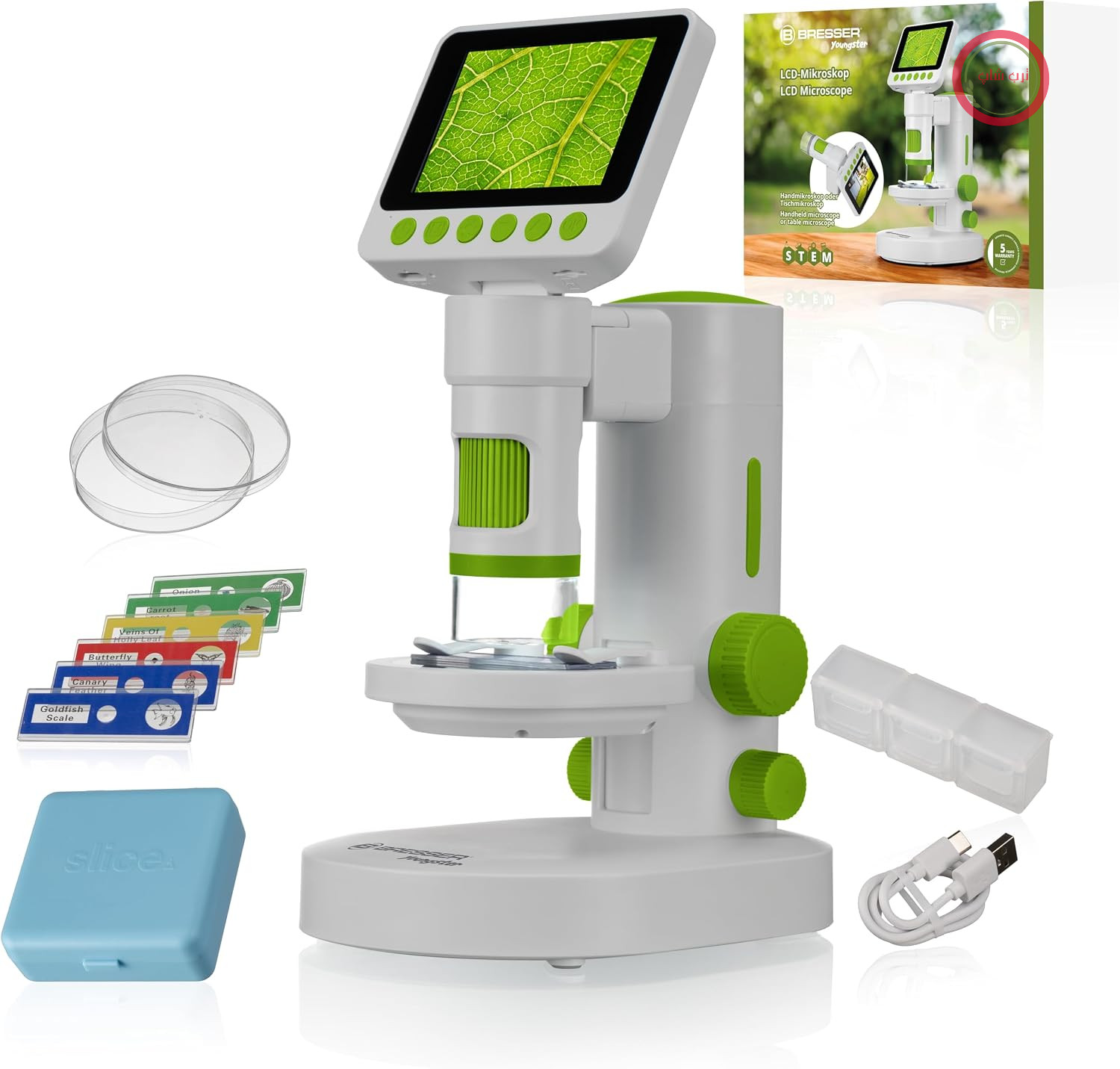 میکروسکوپ دیجیتال آموزشی کودکان برسر آلمان Bresser Youngster با نمایشگر 3.5 اینچ و دوربین 4K