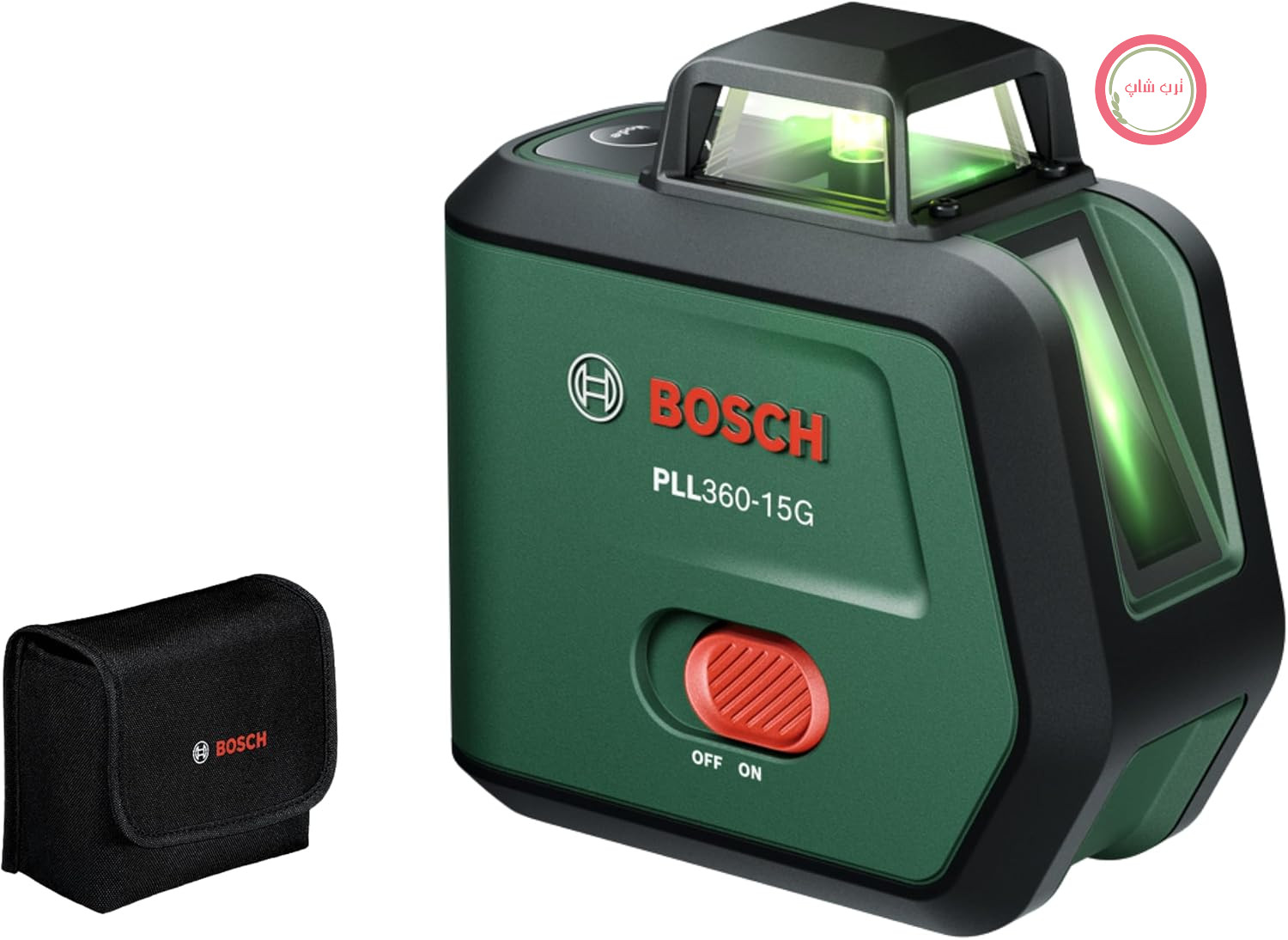 تراز لیزری خط‌کشی بوش آلمان Bosch مدل Bosch PLL360‑15G با خطوط سبز افقی/عمودی 360 درجه، درجه حفاظت IP54، باتری لیتیوم