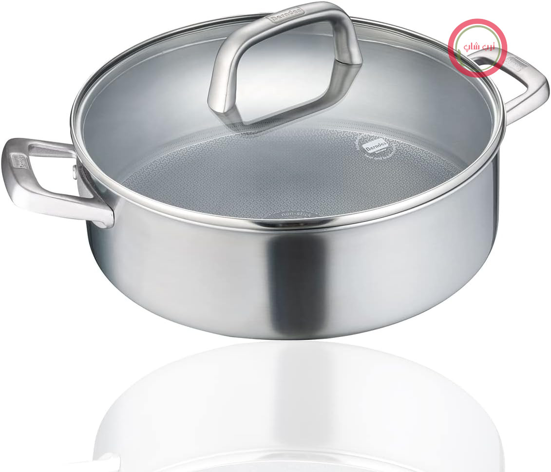 ماهیتابه برندس آلمان Berndes Tricion Resist سایز 28 سانتی‌متر، ماهیتابه مخصوص سرو، بسیار مقاوم در برابر خش، سریع گرم می‌شود، دارای درب، روکش نچسب