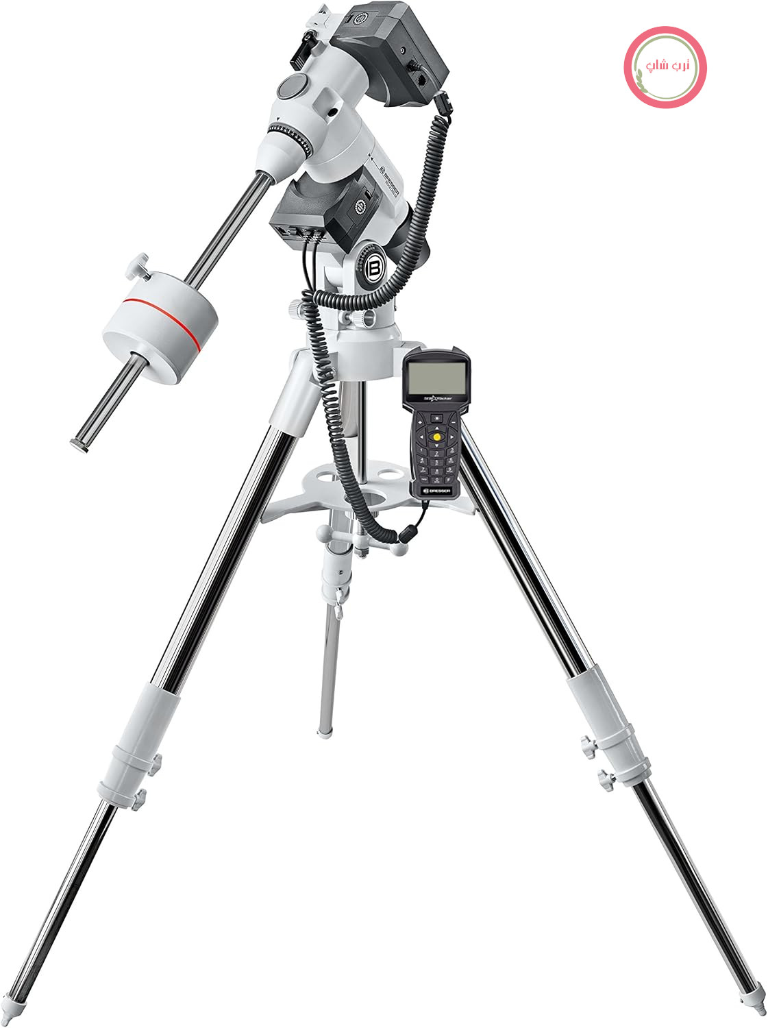 پایه تلسکوپ Bresser Messier EXOS-2 EQ GoTo با سه پایه آلومینیومی پایدار و موقعیت یابی خودکار جسم، ایده آل برای عکاسی نجومی