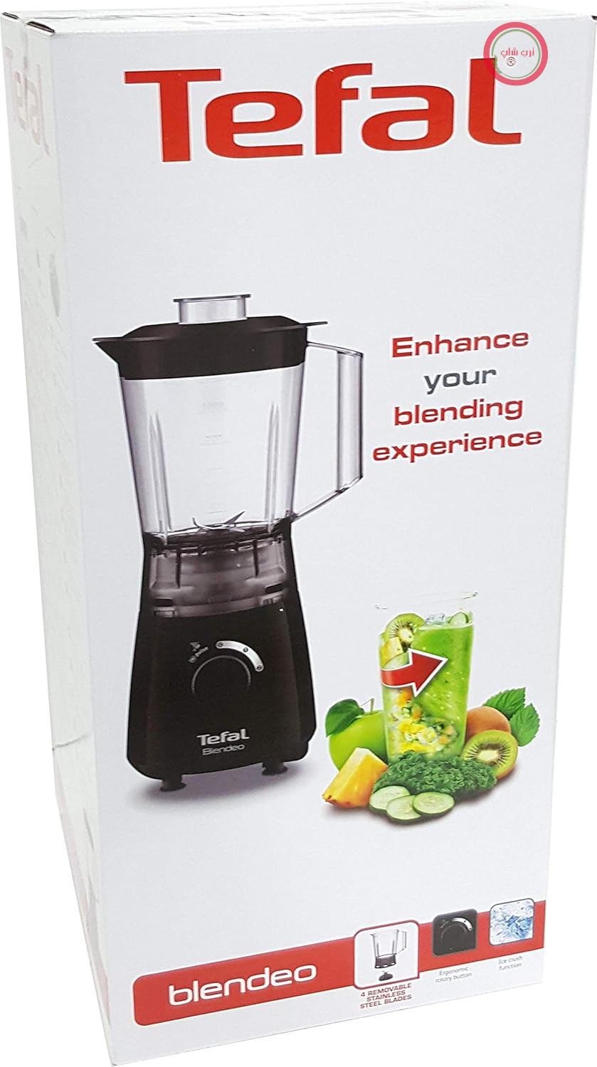 مخلوط کن ایستاده Tefal Blendeo BL2A، 400 وات، 1.5 لیتر، همزن، اسموتی ساز، مخلوط کن، شیکر، آسیاب و یخ خرد کن با 2 سرعت قابل تنظیم