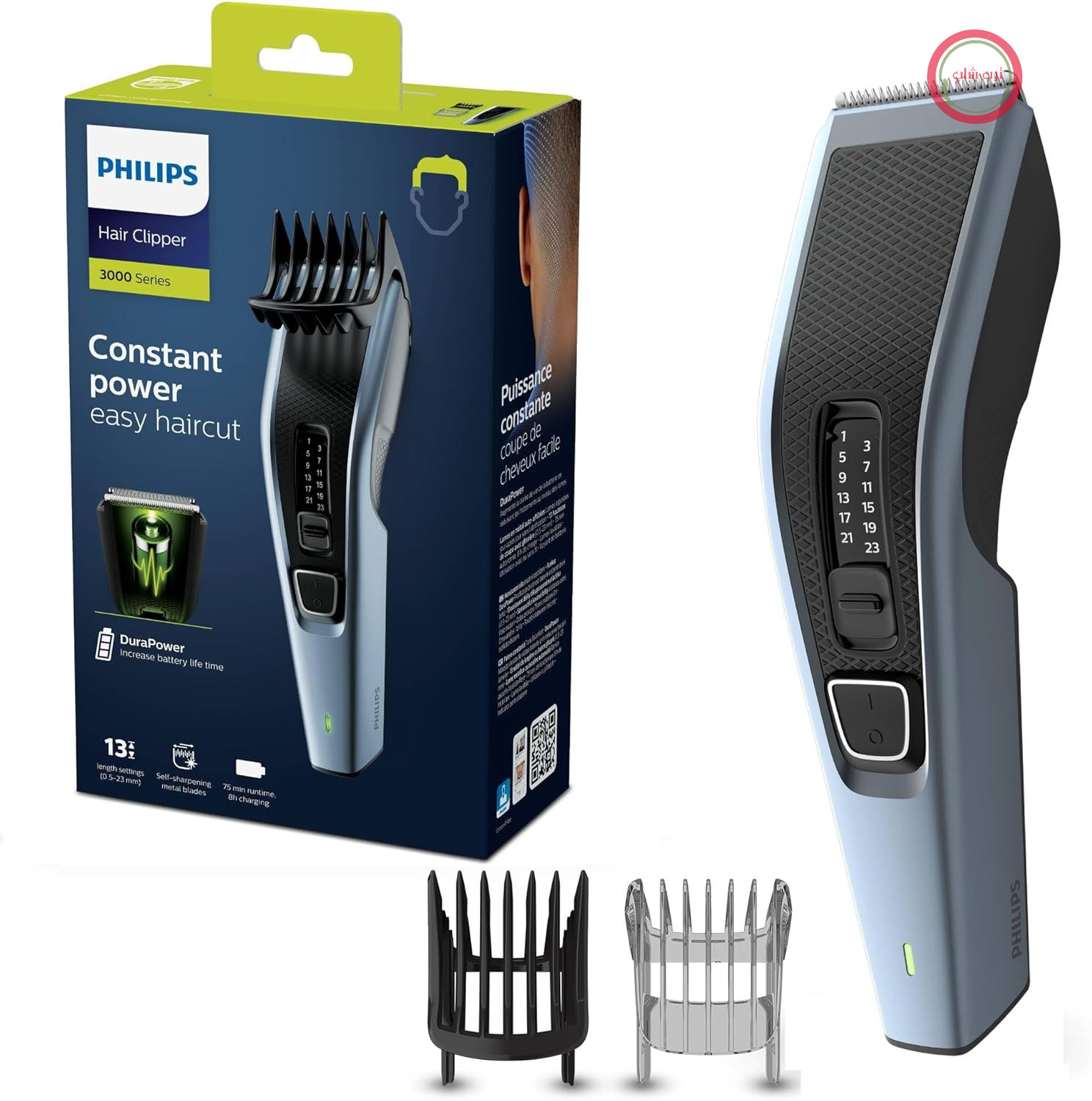 ماشین اصلاح سر فیلیپس سری 3000 با فناوری Trim-n-Flow (مدل HC3530/15)