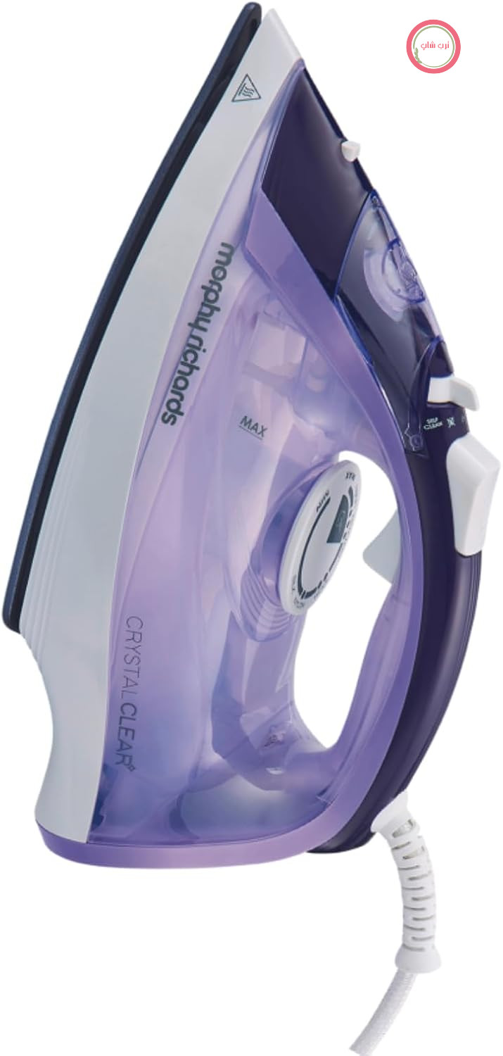 اتو بخار مورفی ریچاردز انگلستان Morphy Richards مدل Morphy Richards اتو بخار مخزن آب کریستالی شفاف 2400 وات مدل Amethyst 300301