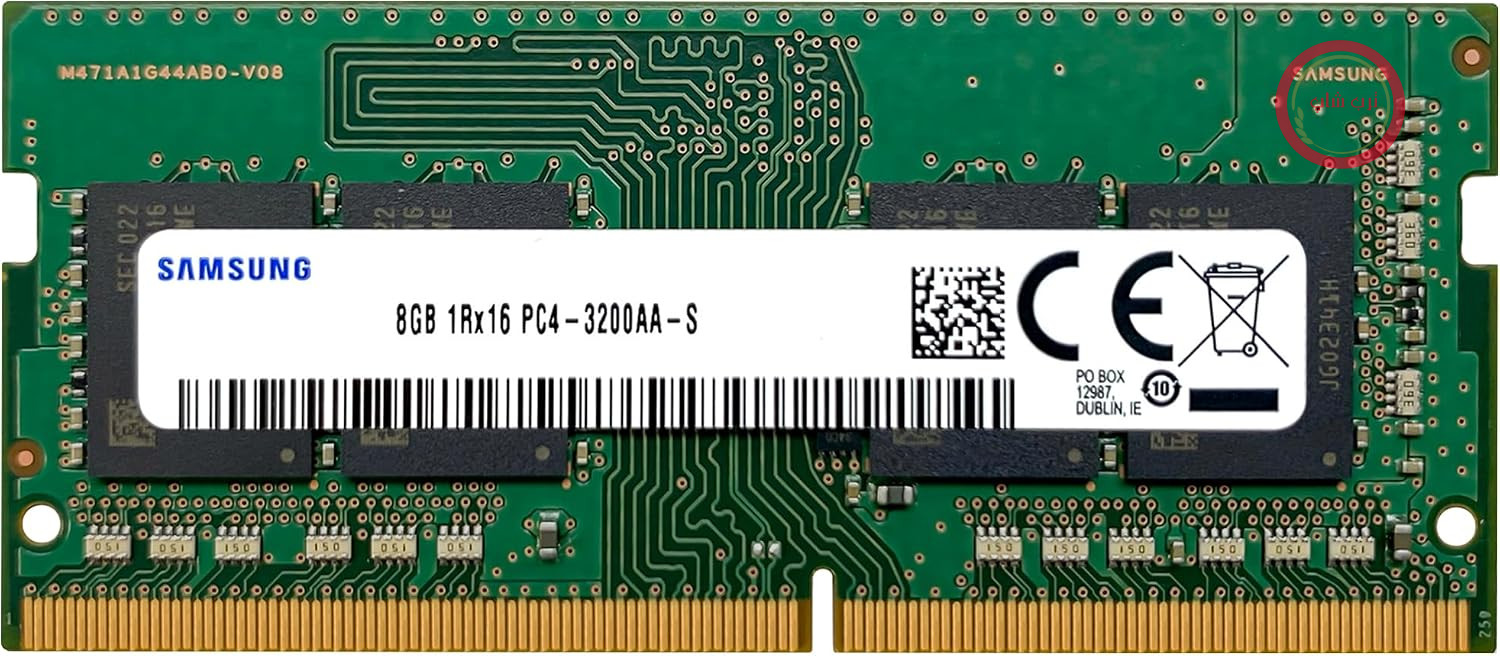 رم لپ تاپ، نوت بوک سامسونگ 8 گیگابایت DDR4 3200 مگاهرتز PC4-25600 (PC4-3200AA) CL22 SODIMM 1Rx16 تک درجه 1.2 ولت 260 پین