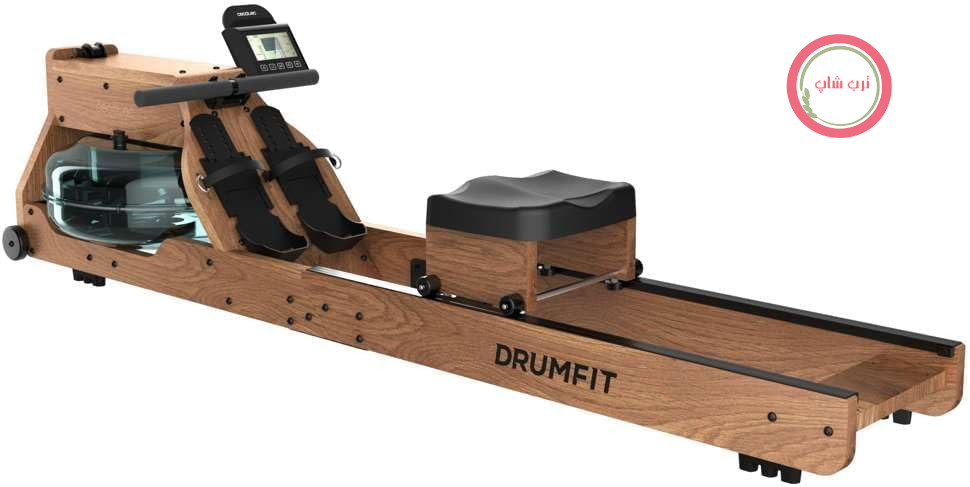دستگاه روئینگ خانگی سکوتک اسپانیا Cecotec Drumfit Rower 20000 Neptun Wood، با مقاومت آبی، مخزن ۱۳لیتری و طراحی طرح چوب