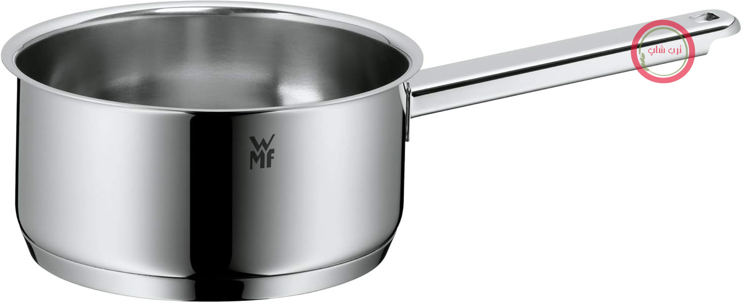 قابلمه WMF Premium One، 16.5 سانتی‌متر بدون درب، قابلمه کوچک 1.5 لیتری، قابلمه کوچک، قابلمه پاستا، قابلمه شیر، سازگار با اجاق القایی، پیمانه اندازه‌گیری داخلی، استیل ضد زنگ Cromargan براق