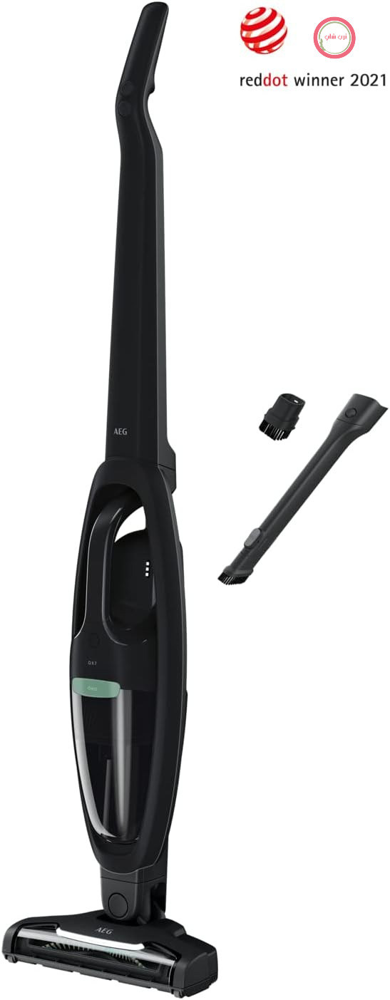 جارو شارژی آاگ آلمان AEG QX7-1-ÖKO مدل مشکی؛ دوکاره ۲ در ۱ با ۵۰ دقیقه شارژدهی