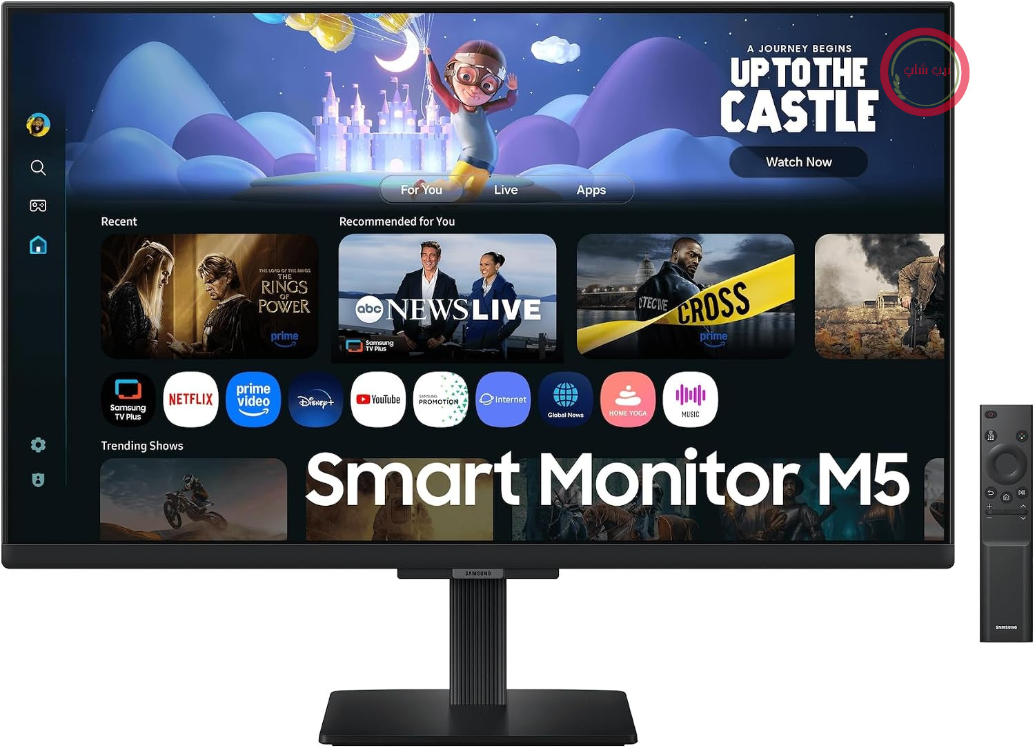 مانیتور هوشمند سامسونگ LS27FM500EUXXU مدل M5 M50F با کیفیت FHD و بلندگوها، وضوح تصویر ۱۹۲۰ در ۱۰۸۰ پیکسل