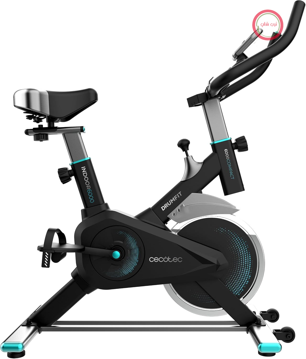 دوچرخه ثابت اسپینینگ سکوتک اسپانیا Cecotec 6000 Compact 07239، با مقاومت مغناطیسی، نمایشگر کنسول و تحمل وزن تا ۱۲۰کیلوگرم