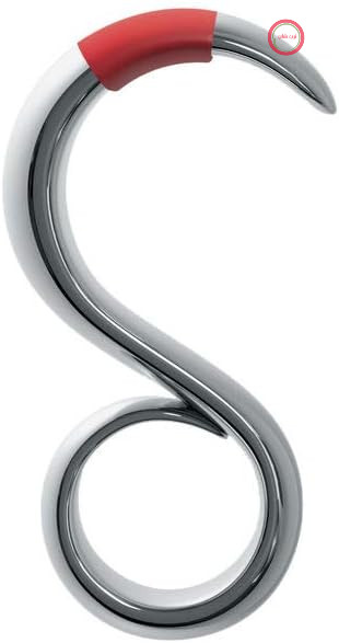 جاکلیدی بدون تماس Alessi GCH04 ساخته شده از زاماک با روکش کروم، ابعاد 3.5 در 2 در ارتفاع 7.5 سانتی‌متر، قرمز