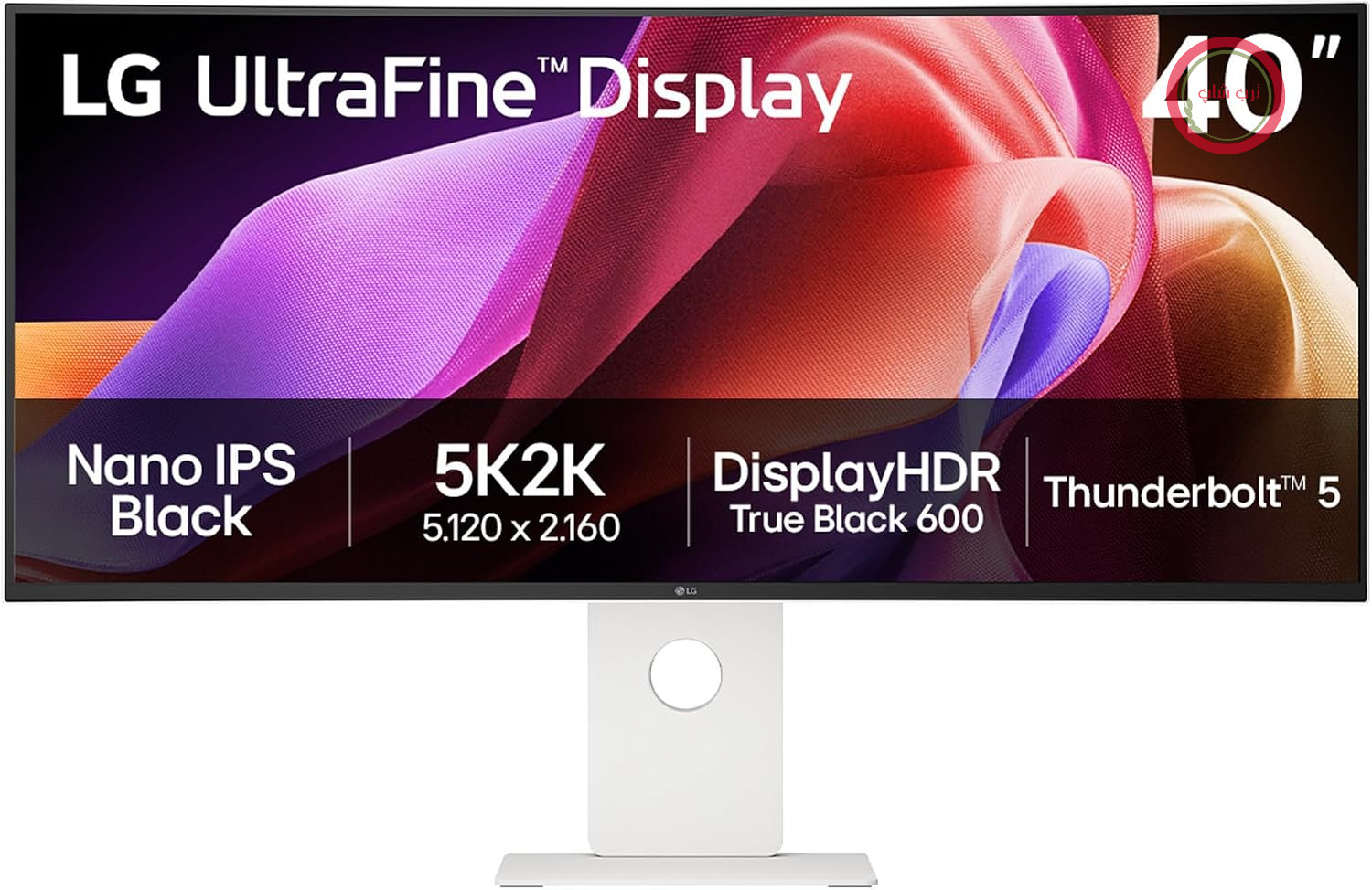 مانیتور ال جی UltraWide 40U990A-W.AEU (40 Zoll) با نسبت تصویر 21:9 و پنل خمیده 5K2K از نوع Nano IPS مشکی، 120 هرتز